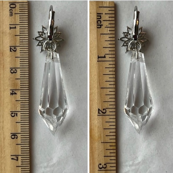 Nosferatu Ellen’s Pendulum Earrings Handmade Replicas Flower Hoops + Crystals - Picture 12 of 14